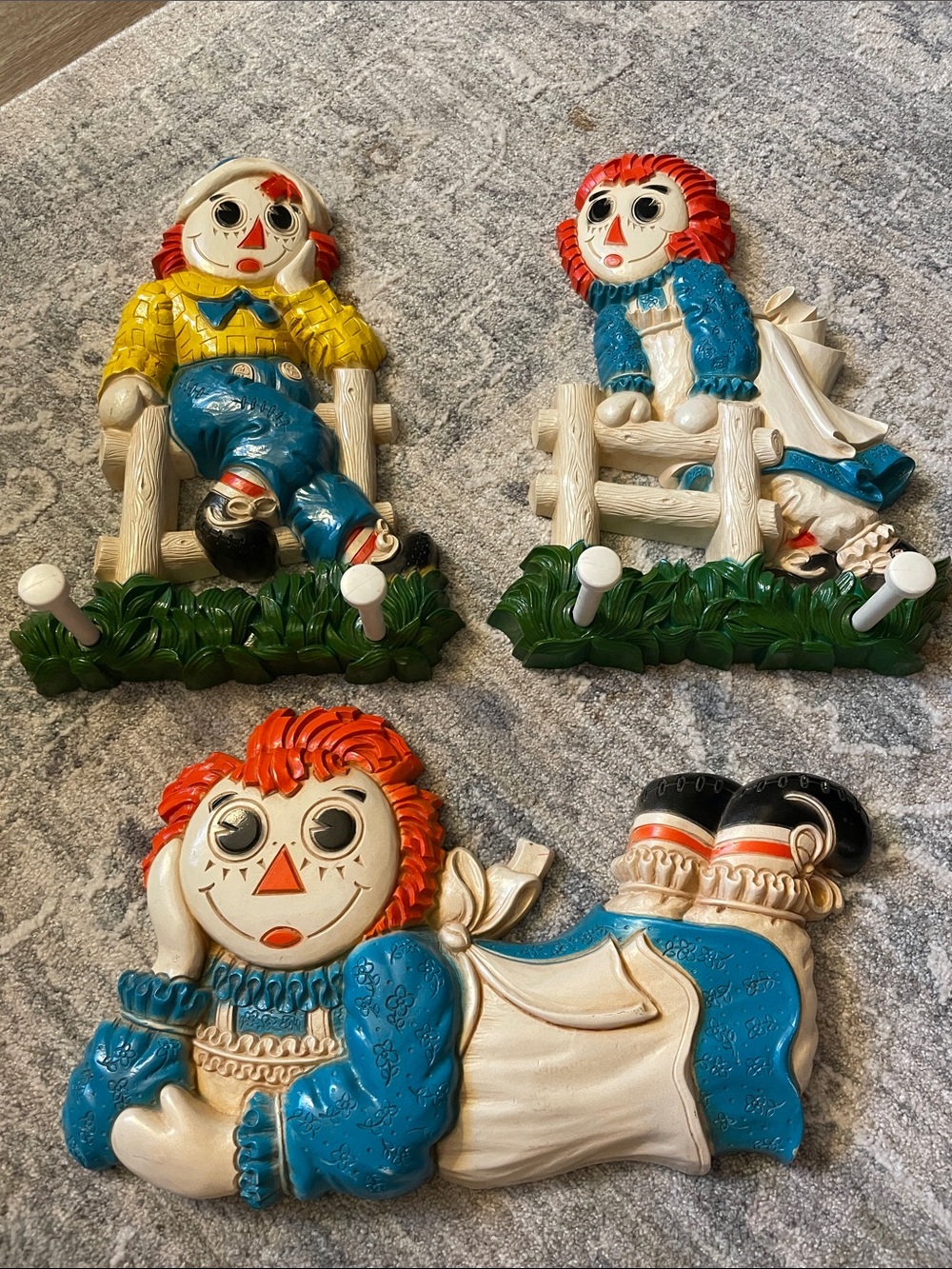 Raggedy Ann and Andy Wall Decor 1977 Bobbs-Merrill